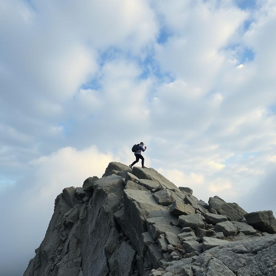 Dream : Climbing a rocky place in a dream