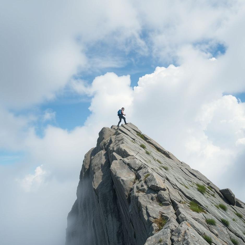Dream : Climbing a steep rock in a dream