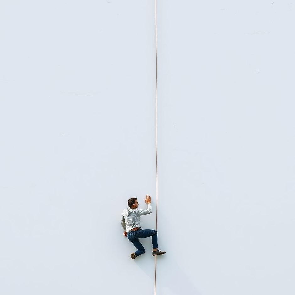 Dream : Climbing a white wall 