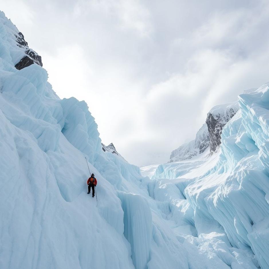 Dream : Climbing an icy mountain 