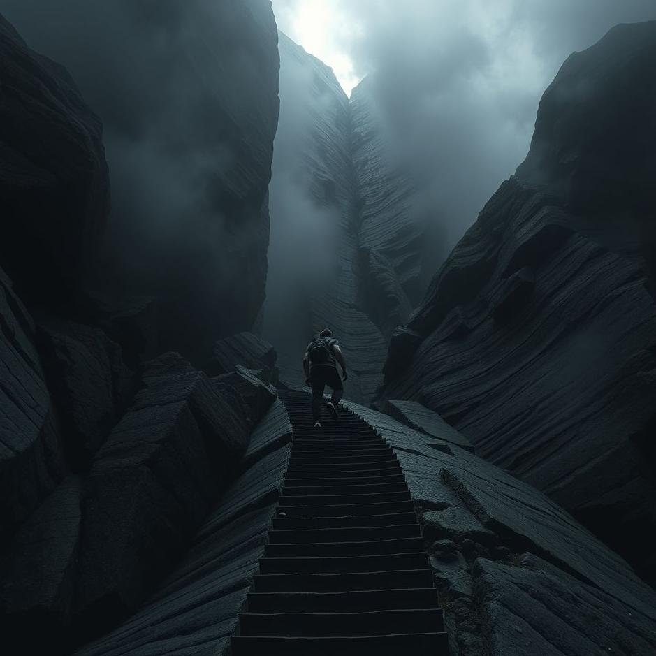 Dream : Climbing black stairs in a dream