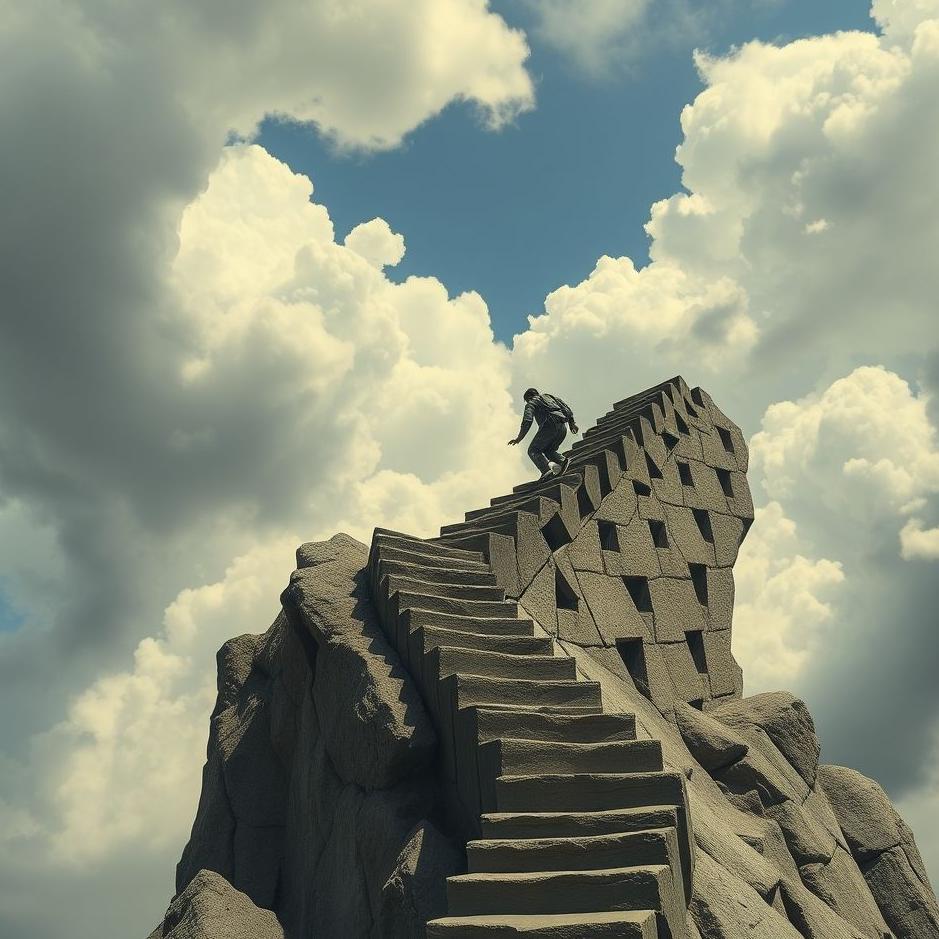 Dream : Climbing broken stairs in a dream