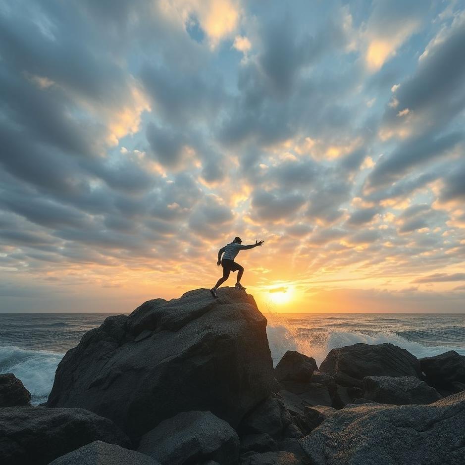 Dream : Climbing off the rocks in a dream