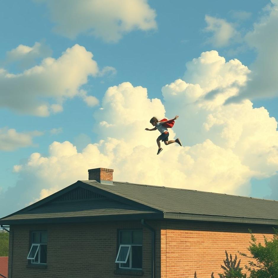 Dream : Climbing on the roof of a school in a dream