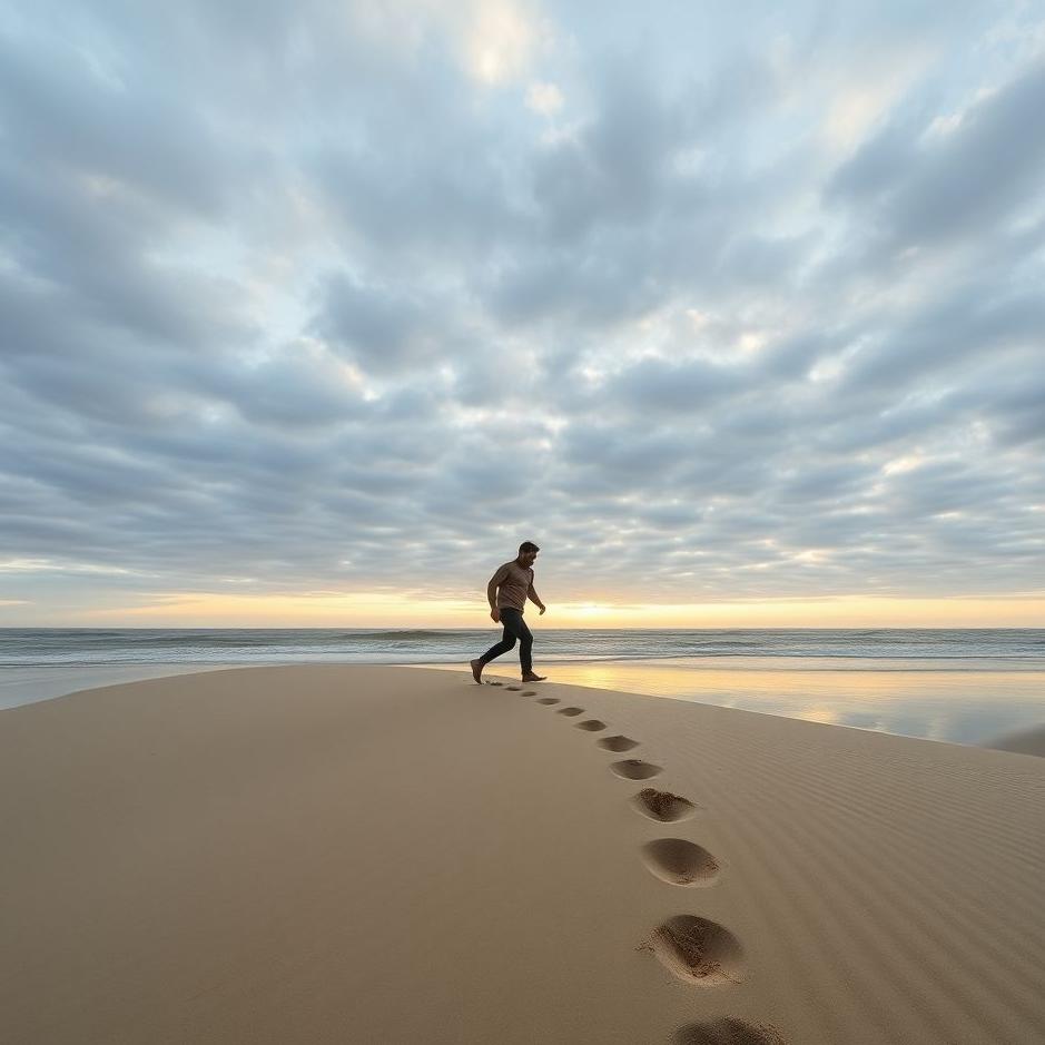 Dream : Climbing on the sand in a dream
