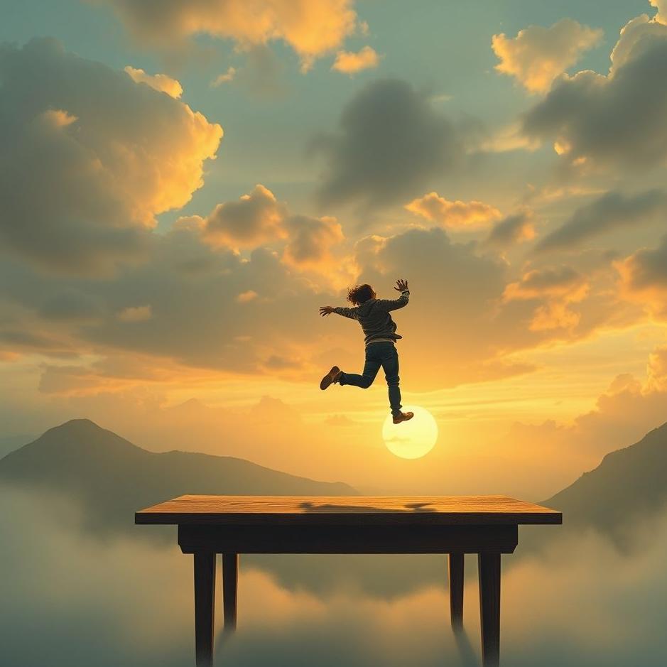 Dream : Climbing on the table in a dream