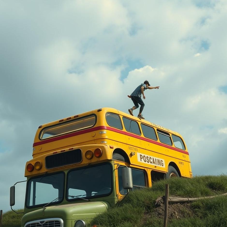 Dream : Climbing on top of a bus in a dream