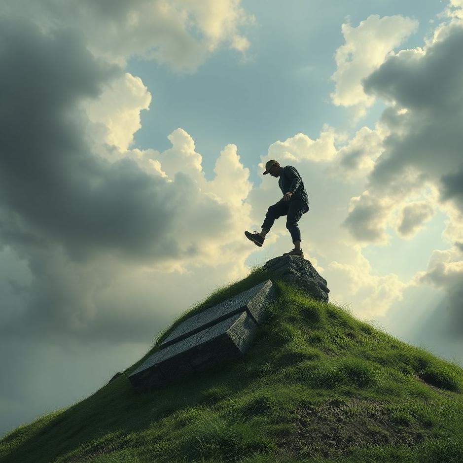 Dream : Climbing on top of a grave in a dream