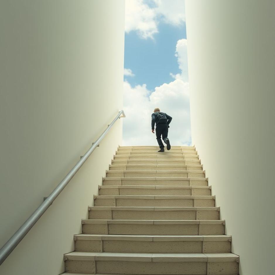 Dream : Climbing slippery stairs in a dream