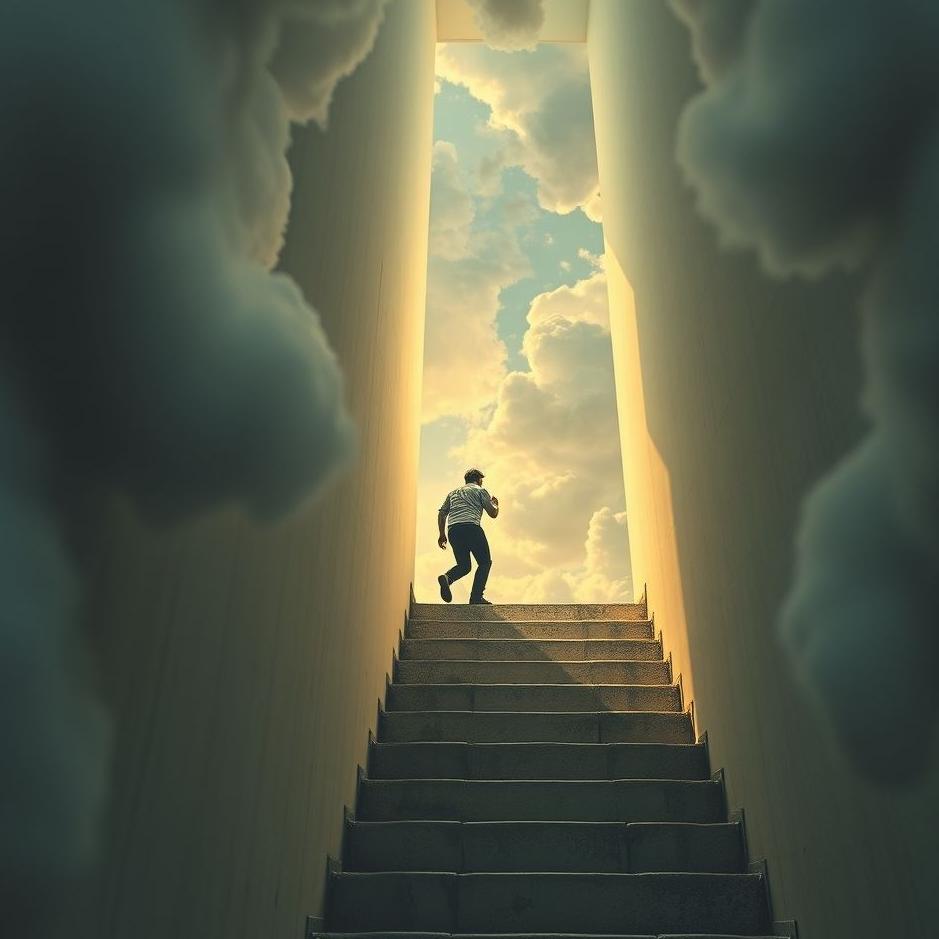 Dream : Climbing stairs and escaping in a dream
