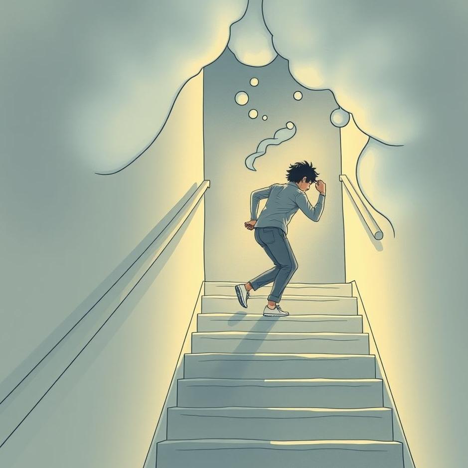 Dream : Climbing stairs and getting tired in a dream
