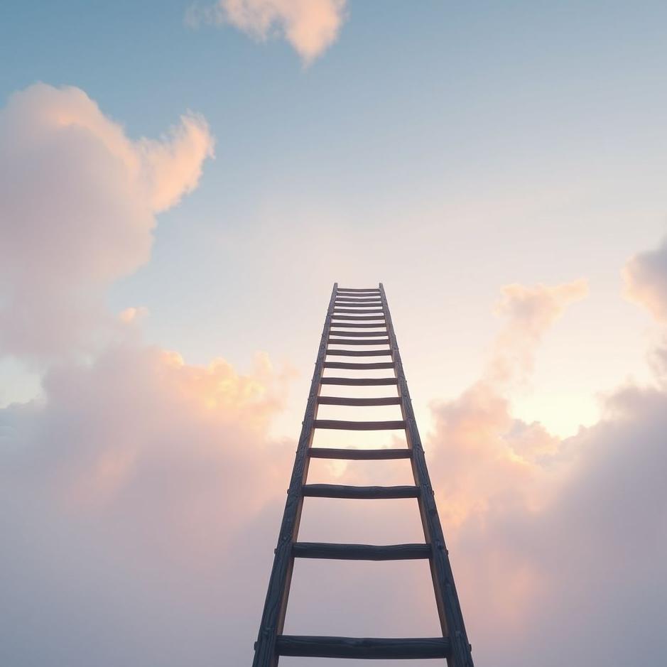 Dream : Climbing the clouds with a ladder in your dream