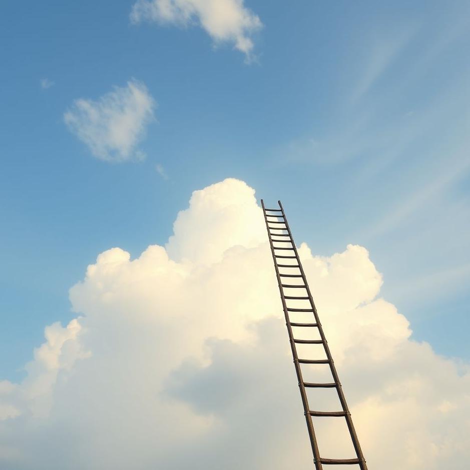 Dream : Climbing the sky with a ladder in a dream