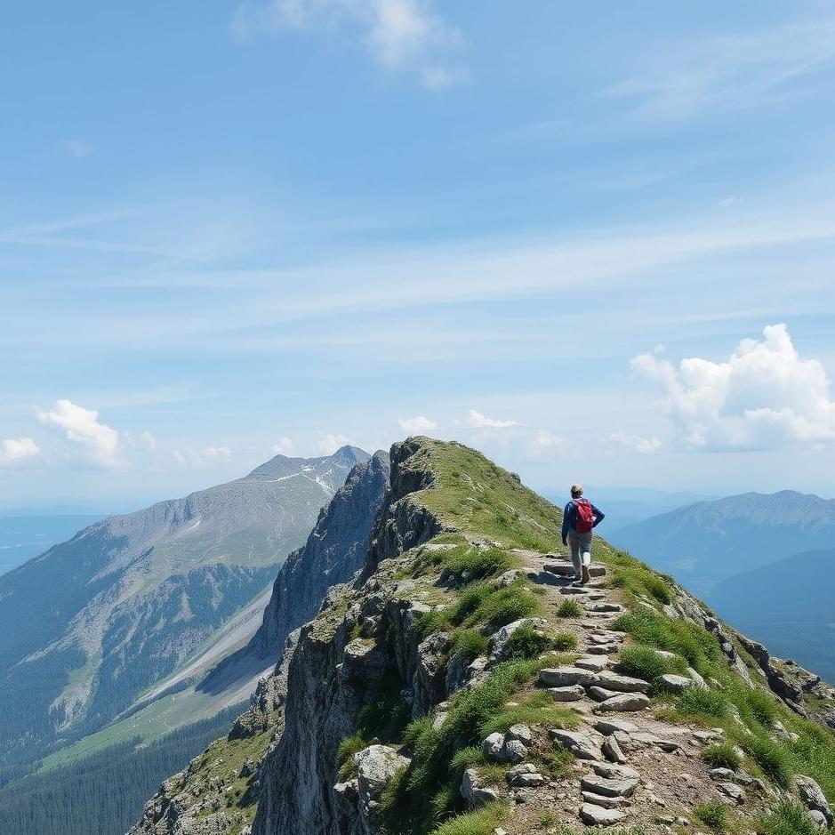 Dream : Climbing to the top of a mountain 