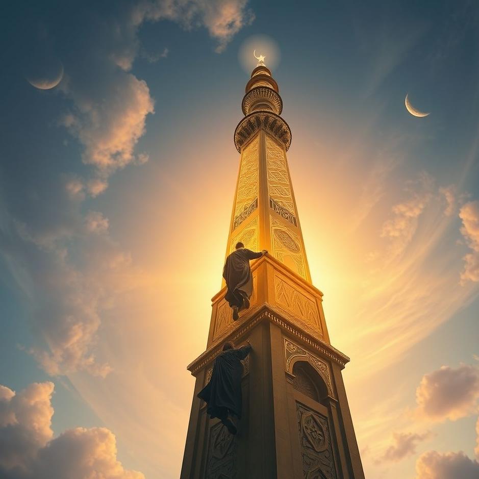 Dream : Climbing to the top of the minaret in a dream