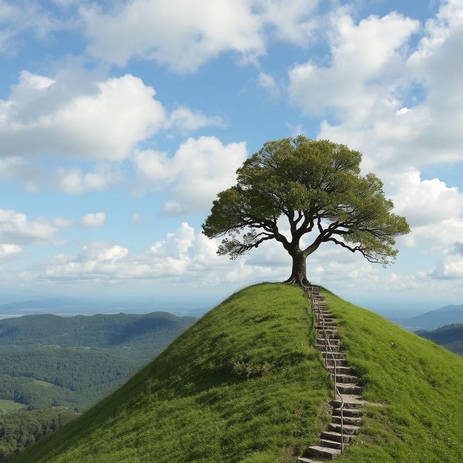 Dream : Climbing tree hill in the dream