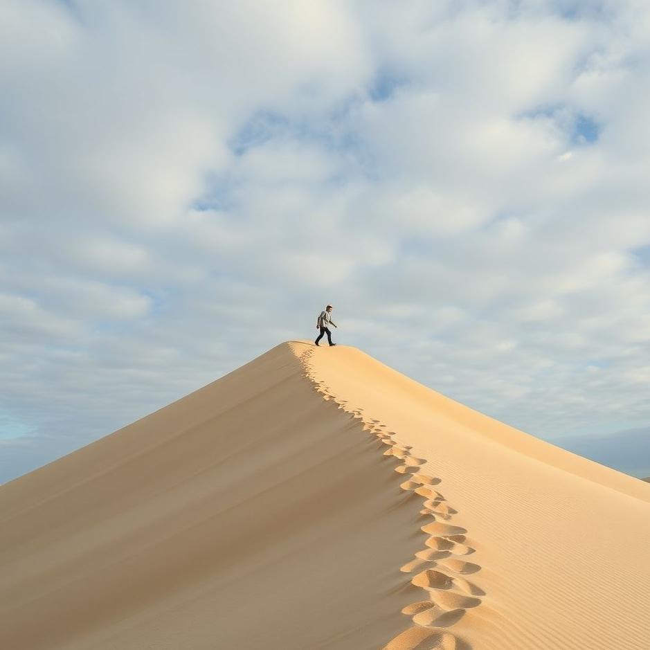 Dream : Climbing up a sand hill in a dream