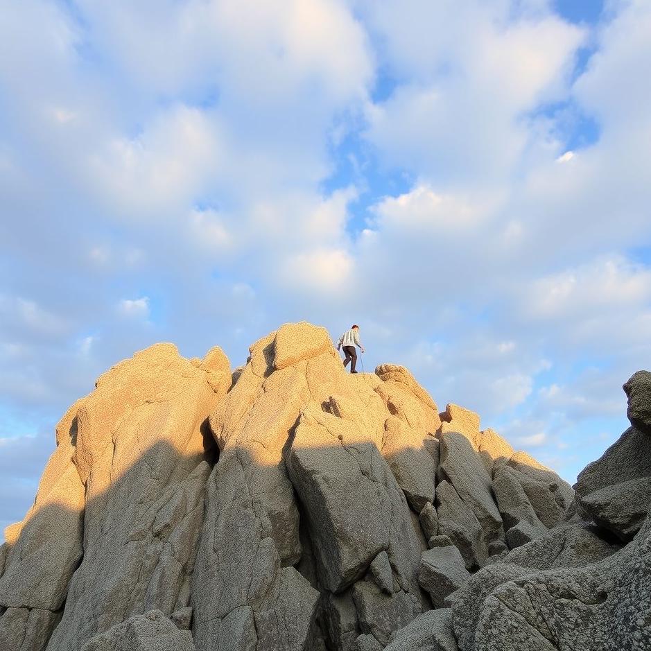 Dream : Climbing up rocks in a dream