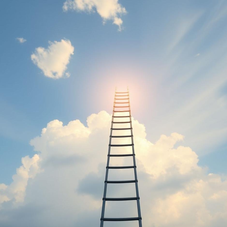 Dream : Climbing up to the sky with a ladder in a dream