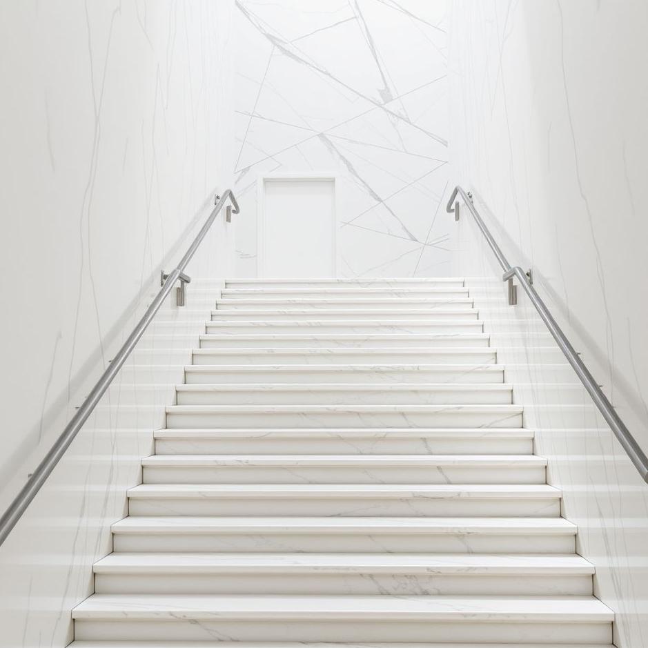 Dream : Climbing white marble stairs 