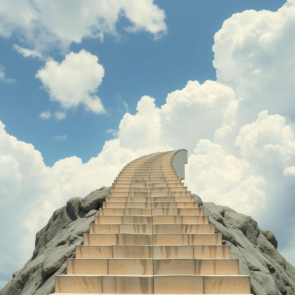 Dream : Climbing wide stairs in a dream