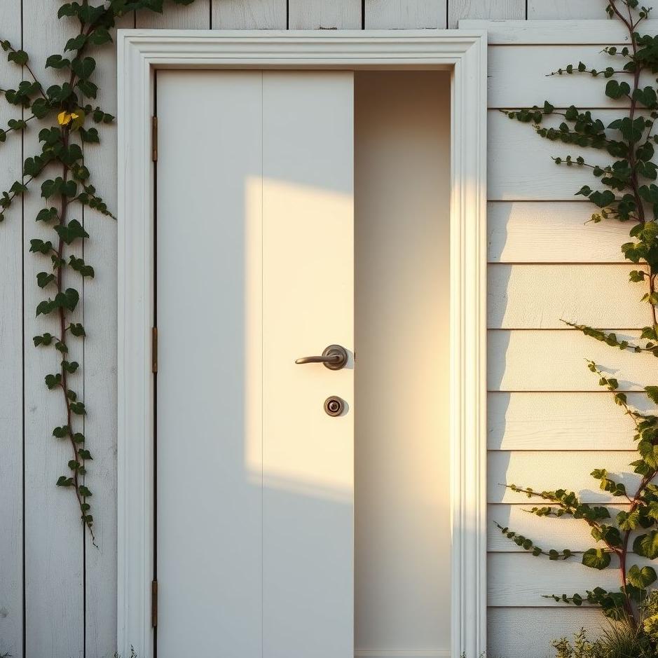 Dream : Closing a white door 