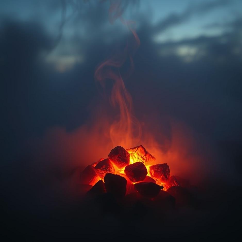 Dream : Coal burning in a dream