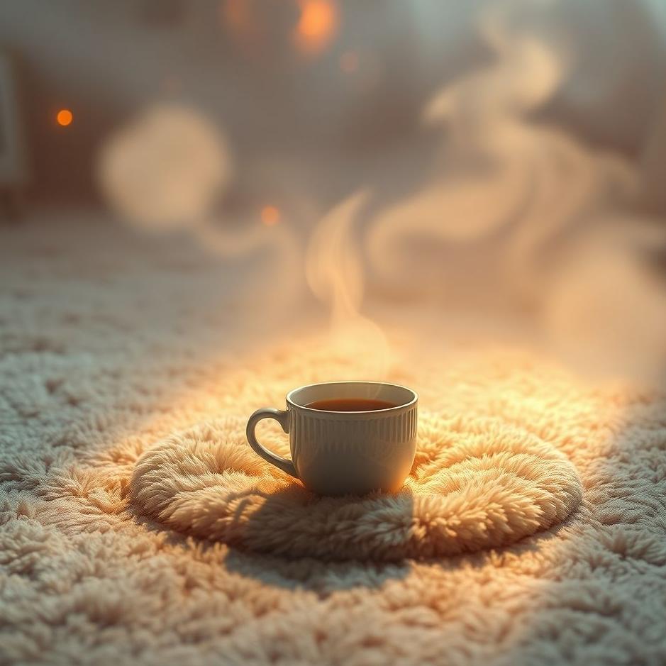 Dream : Coffee on a carpet in a dream