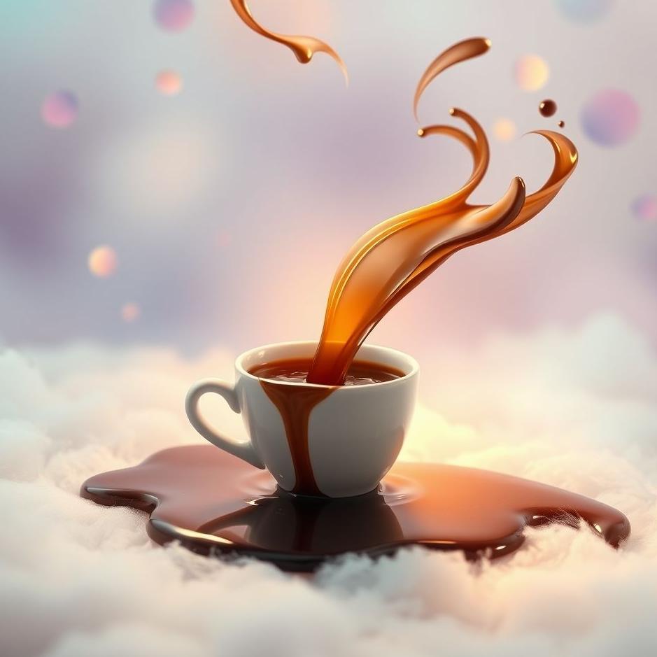 Dream : Coffee spilled from a cup in a dream