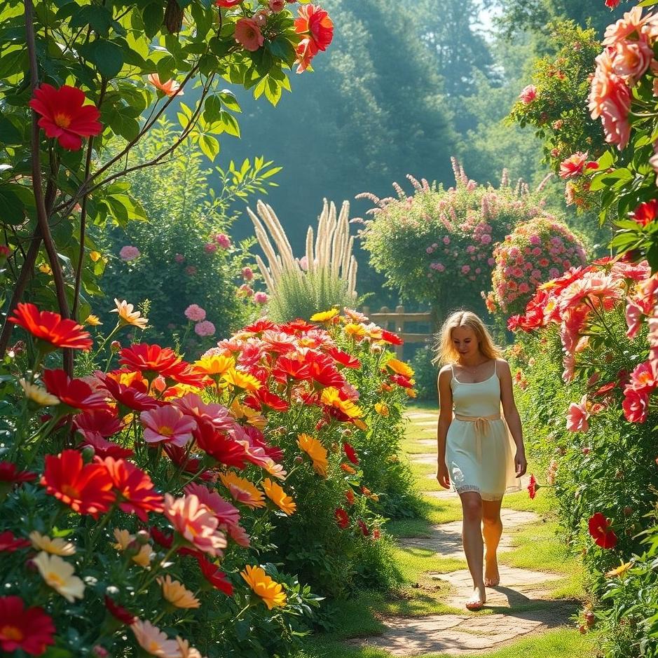 Dream : Collect flowers in the garden in the dream