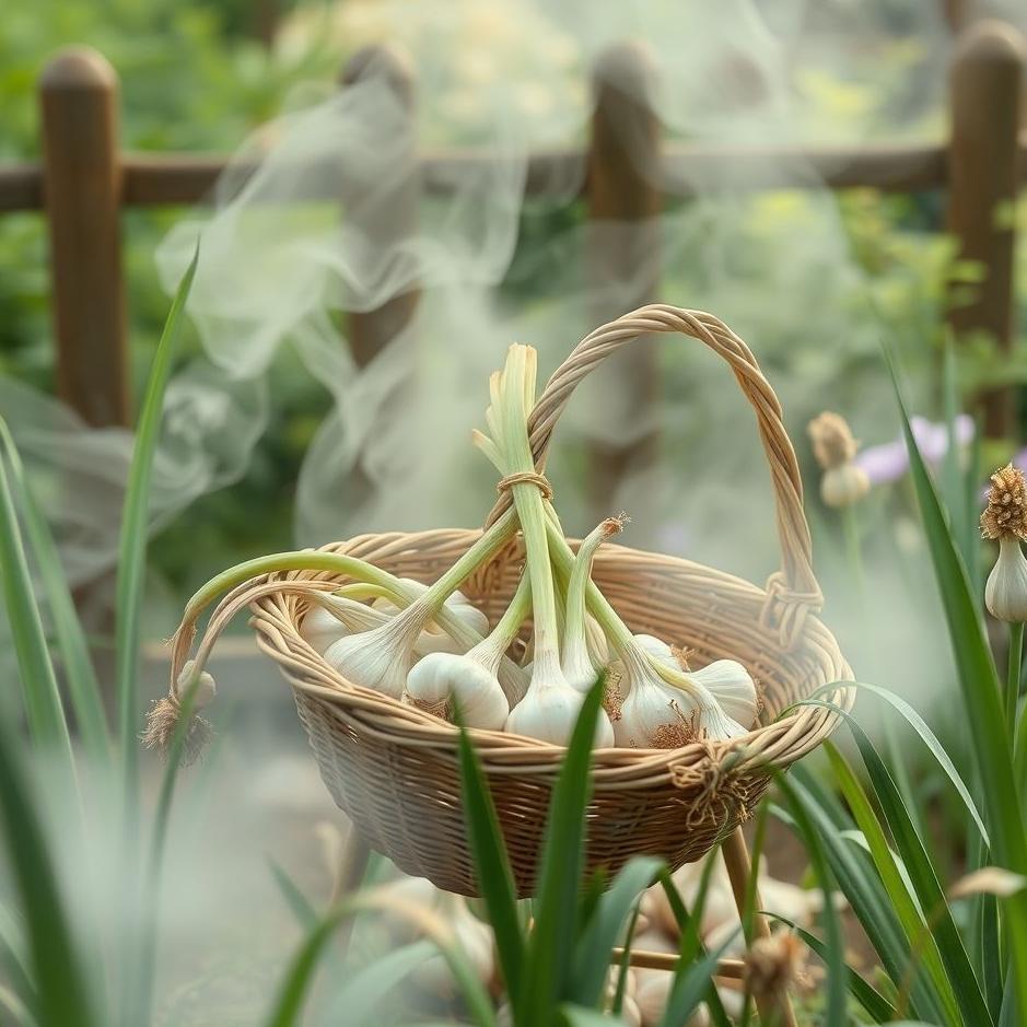 Dream : Collect garlic from the garden in the dream