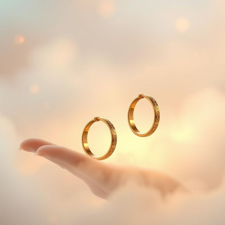 Dream : Collect gold ring earrings in the dream