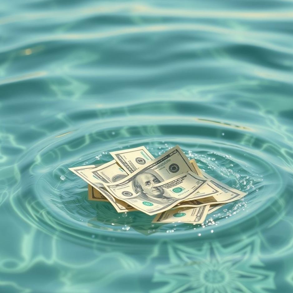 Dream : Collect money in flowing water in the dream