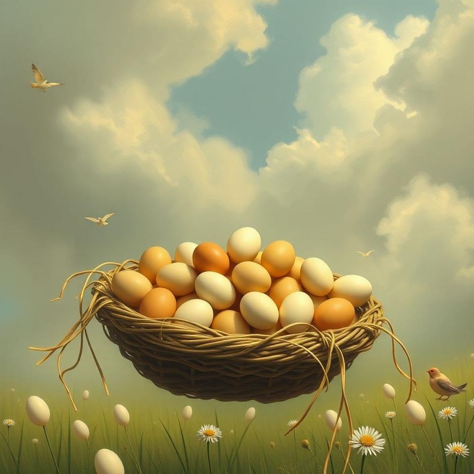 Dream : Collecting an armful of eggs in a dream