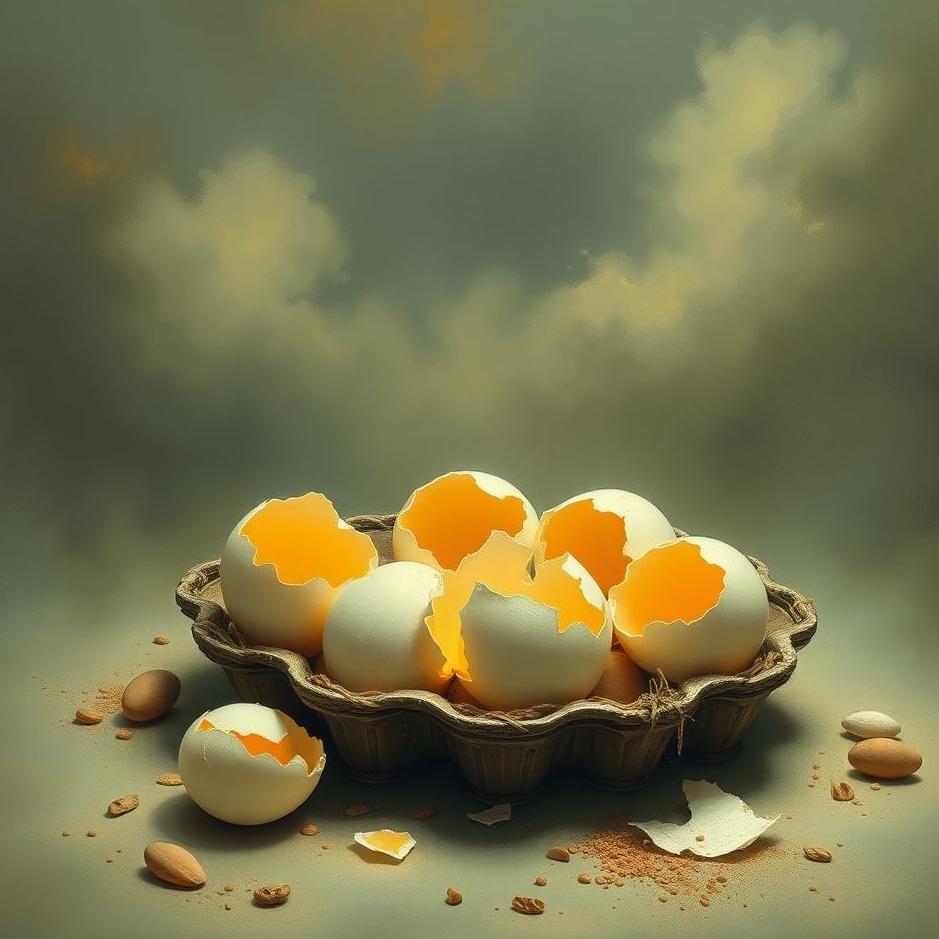 Dream : Collecting broken eggs in a dream