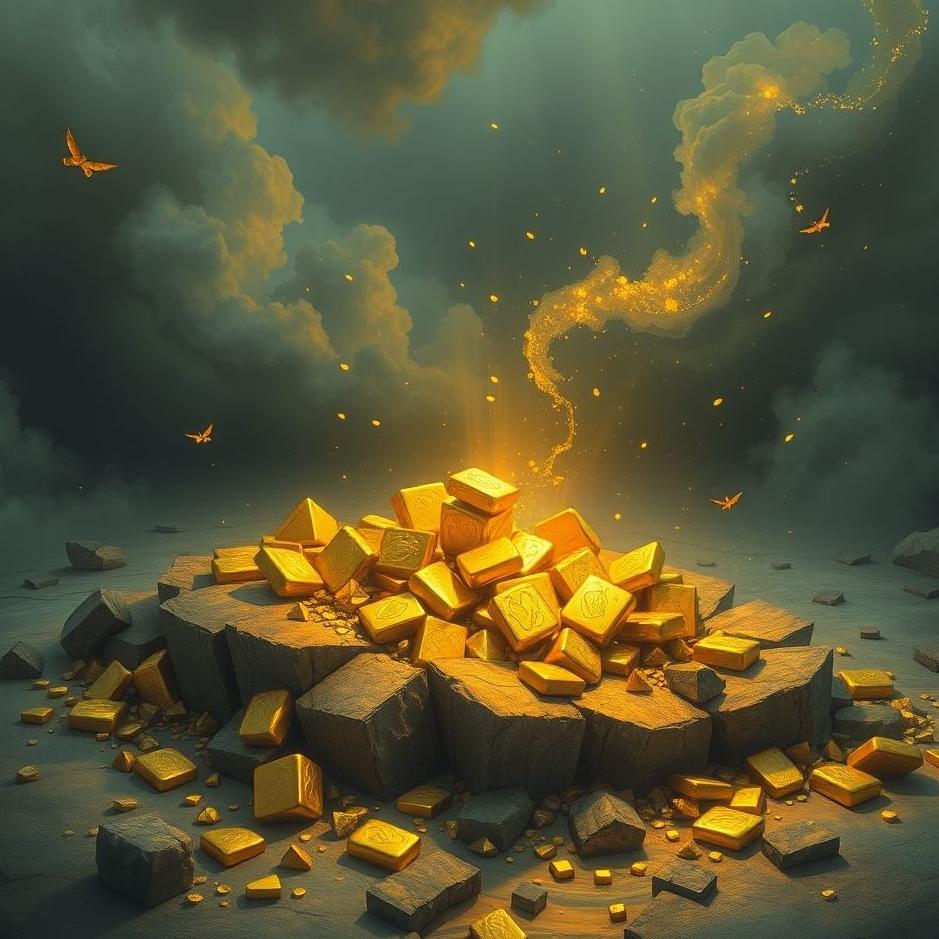 Dream : Collecting broken gold in a dream