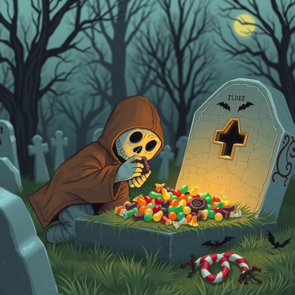 Dream : Collecting candy from a grave