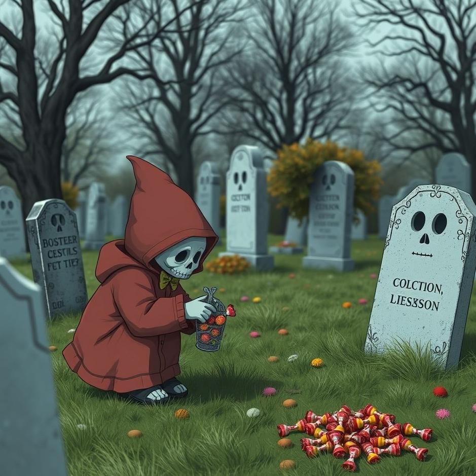 Dream : Collecting candy in a cemetery