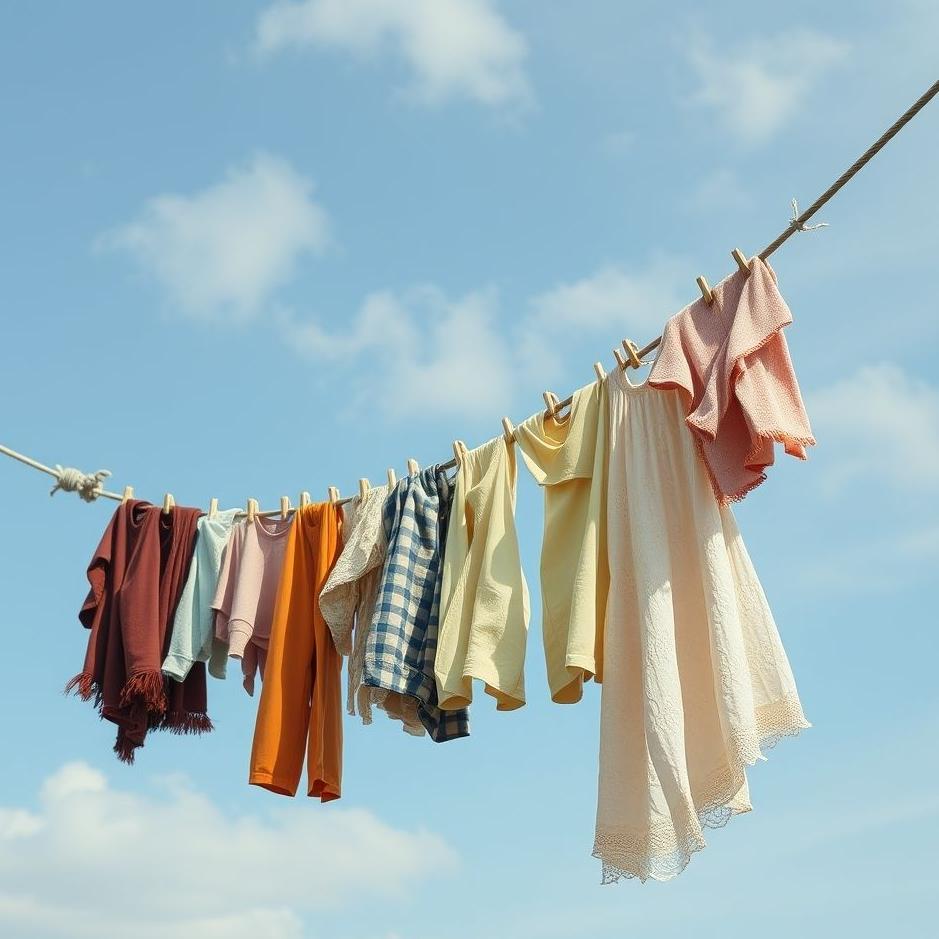 Dream : Collecting clothes from a rope in a dream
