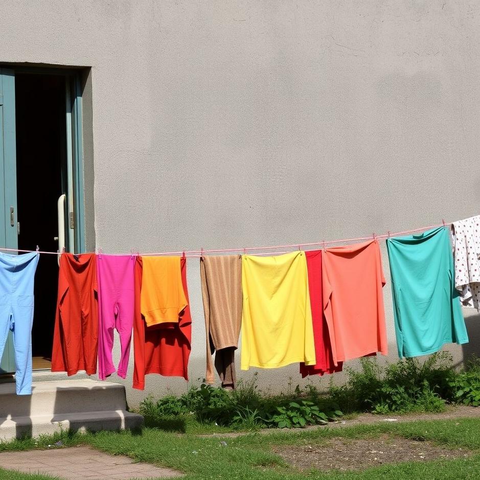 Dream : Collecting colored laundry
