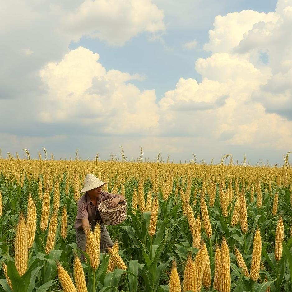 Dream : Collecting corn from a cornfield in a dream