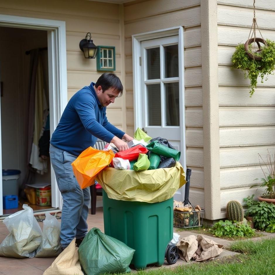 Dream : Collecting garbage at home