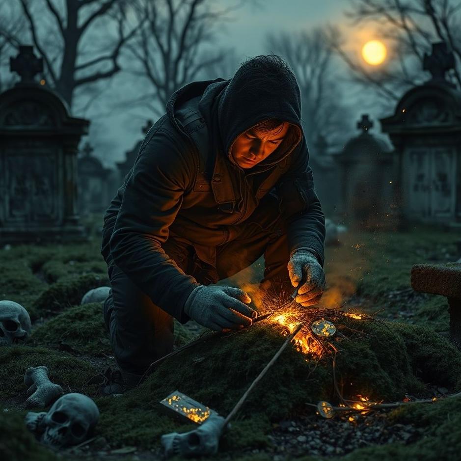 Dream : Collecting gold from a cemetery