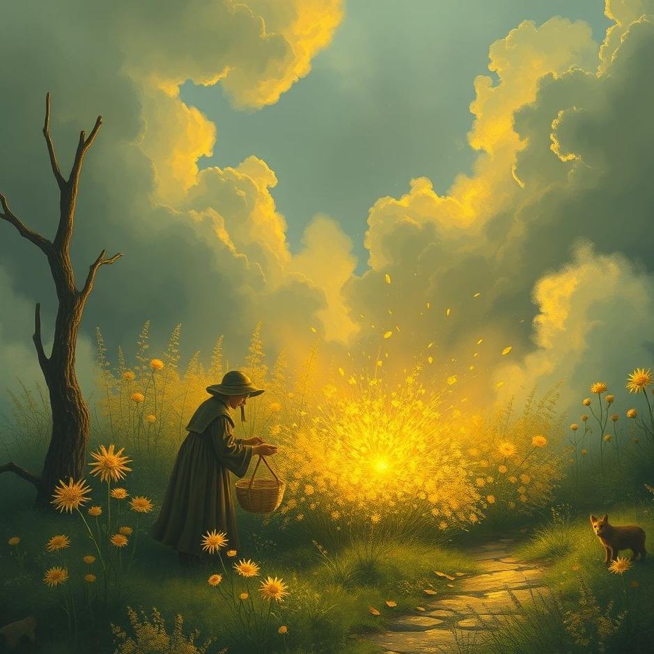 Dream : Collecting gold from the garden in the dream