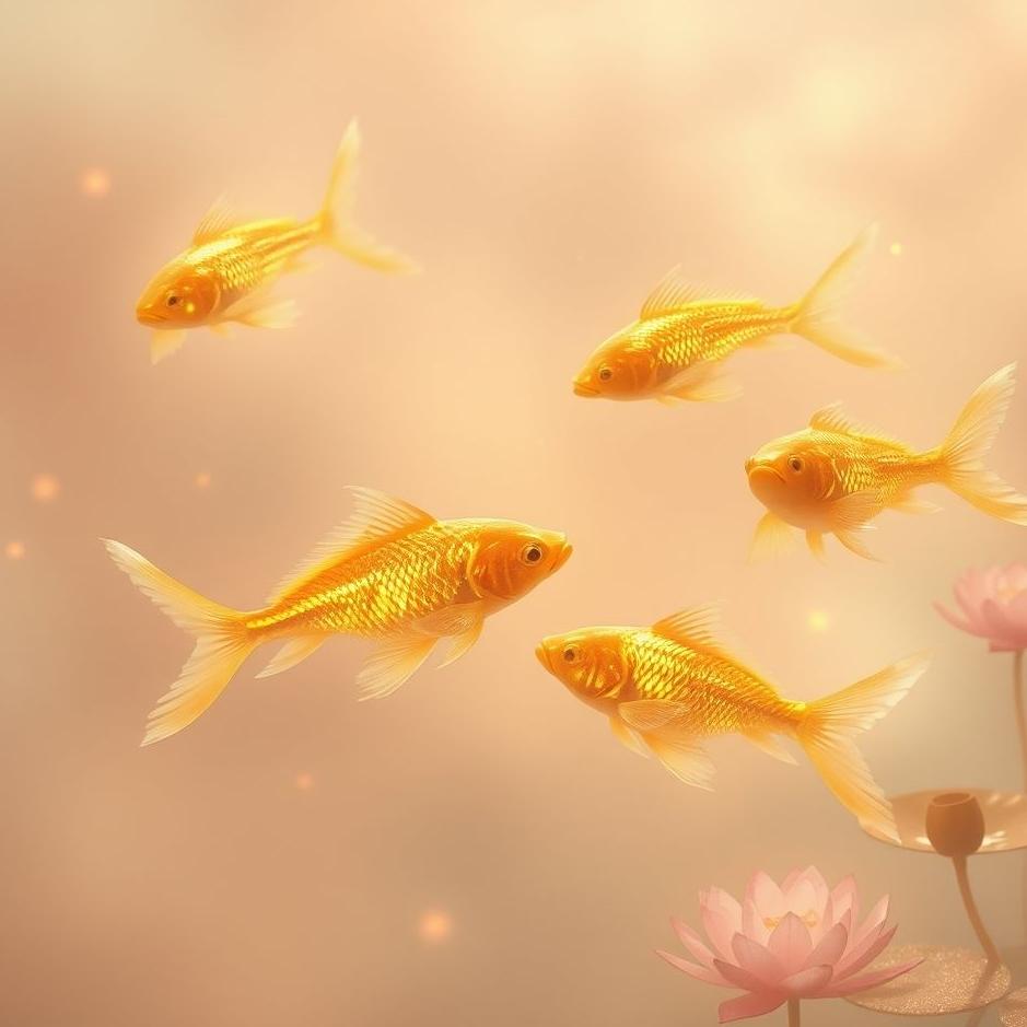 Dream : Collecting golden fish in a dream