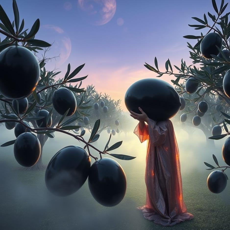Dream : Collecting large black olives in a dream