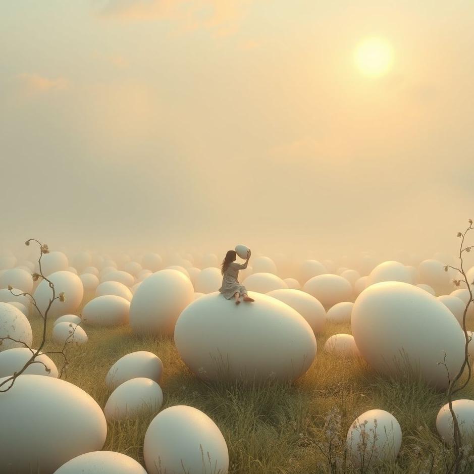 Dream : Collecting large eggs in a dream