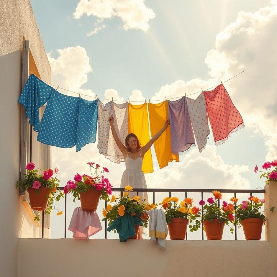 Dream : Collecting laundry from the balcony in a dream