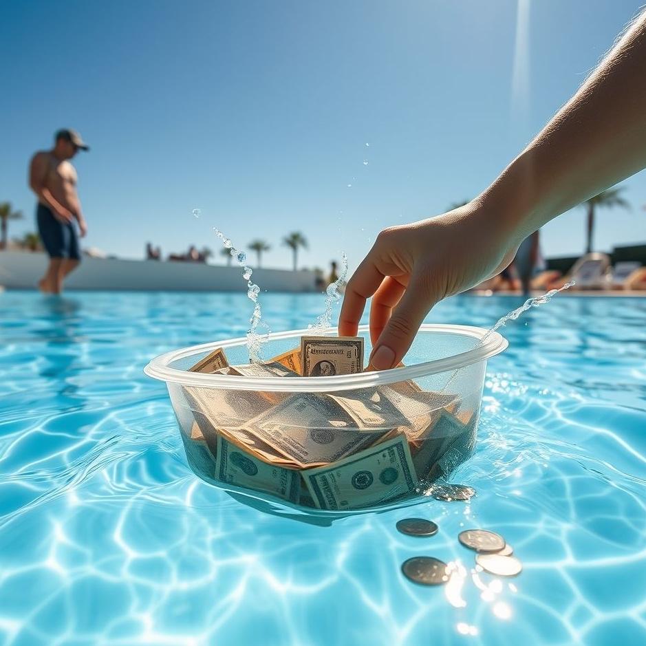 Dream : Collecting money from a pool