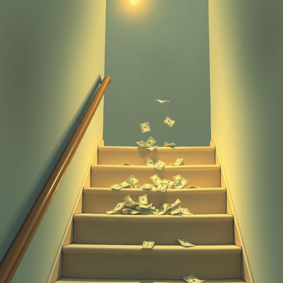 Dream : Collecting money from the stairs in a dream